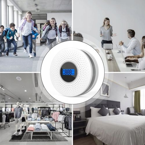 Czujnik czadu i dymu detektor tlenku węgla CO LCD JKD-512COM CE na Arena.pl