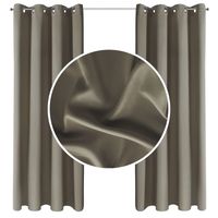 Zasłona gotowa na przelotkach Design91 140X250 PARISA cappucino