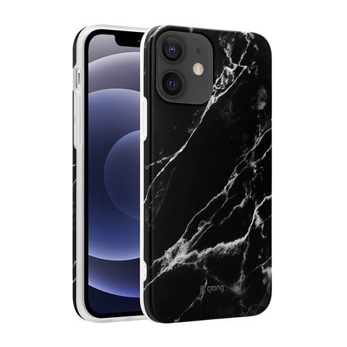 Crong Marble Case - Etui iPhone 12 Mini (czarny) na Arena.pl