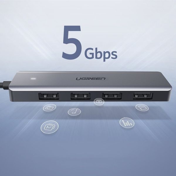 UGREEN ADAPTER HUB ROZDZIELACZ 4x USB 3.2 DO KOMPUTERA TRANSFER DO 5Gbps zdjęcie 12