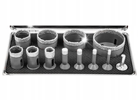 ZESTAW OTWORNIC 6-68MM WIERTŁO DIAMENTOWE DO GRESU PŁYTEK KORONKI OTWORNICA
