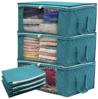 Organizer torba zestaw 3szt pokrowce do szafy na pościel ubrania