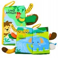 Miękka książeczka edukacyjna szeleszcząca zwierzęta dla niemowląt