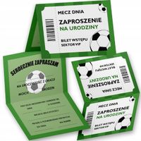 ZAPROSZENIE URODZINOWE DLA FANÓW PIŁKI NOŻNEJ ZAPROSZENIA NA PRZYJĘCIE