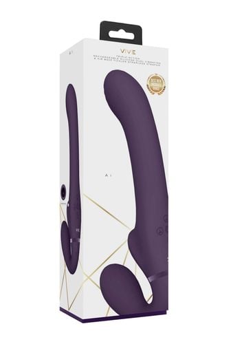 ai   dual vibrating & air wave tickler strapless strapon na Arena.pl