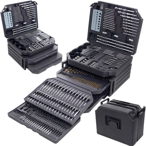 Komplet otwornic, dłut, bitów - 300el. KD998 na Arena.pl