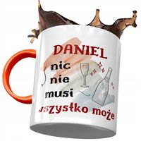 Kubek Pomarańczowy Dla Daniela Kolegi Na Prezent Z Nadrukiem Ze Zdjęciem
