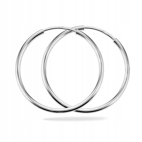 Kolczyki srebrne kółka, koła C 24 mm na Arena.pl