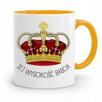 Kubek Żółty Dzień Babci Jej Wysokość Babcia Z Nadrukiem Ze Zdjęciem