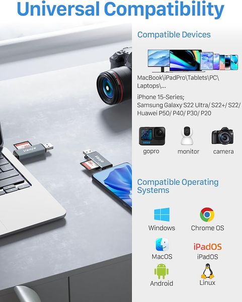 Vanja Czytnik kart SD typu C/USB/Micro USB zdjęcie 5