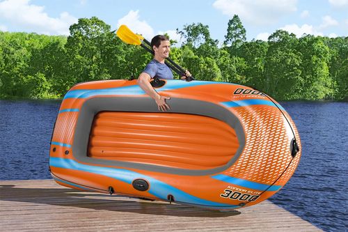 Dmuchany Ponton Kondor Elite 3000 Bestway 246X122 Cm + 2 Wiosła + Pompka na Arena.pl