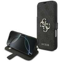 etui guess book 4g metal logo do iphone  17 pro czarny