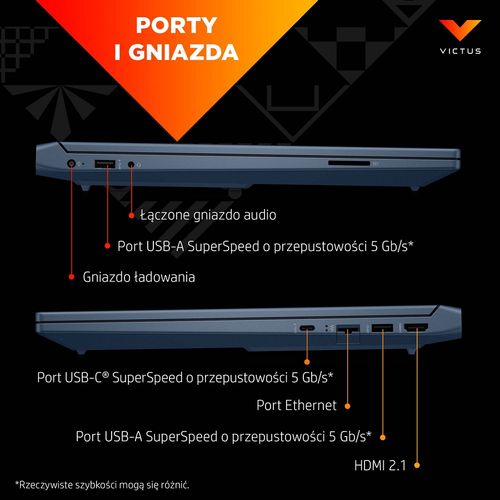 HP Victus Gaming 15 FullHD IPS 144Hz Intel Core i5-13420H 8-rdzeni 16GB DDR4 512GB SSD NVMe NVIDIA GeForce RTX 3050 6GB na Arena.pl