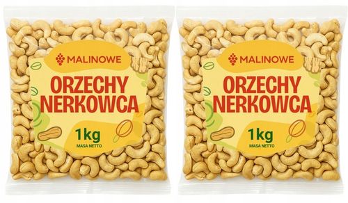 ZESTAW ORZECHY NERKOWCA CAŁE 2x1kg NERKOWIEC CAŁY NATURALNY JAKOŚĆ PREMIUM na Arena.pl