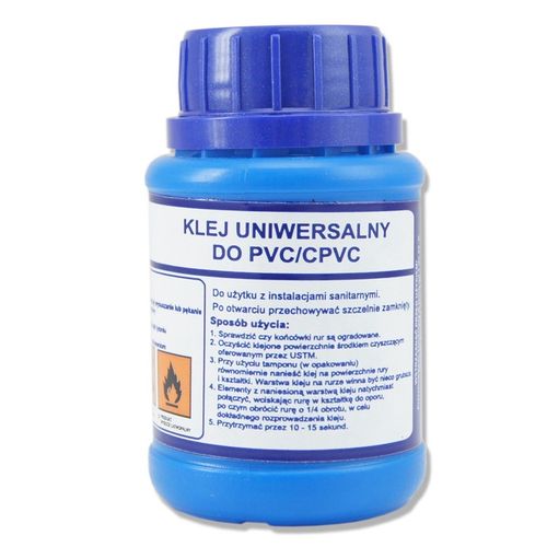 KLEJ UNIWERSALNY DO RUR PCV 120 ml PVC NIBCO Z PĘDZELKIEM - UST-M na Arena.pl