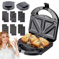 Opiekacz do Kanapek WIELOFUNKCYJNY Tosty Grill Gofry Mini Donuty LOVIO