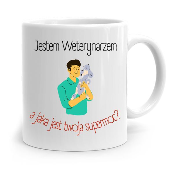 Kubek Dla Weterynarza Jestem Weterynarzem Prezent Z Nadrukiem Ze Zdjęciem zdjęcie 1