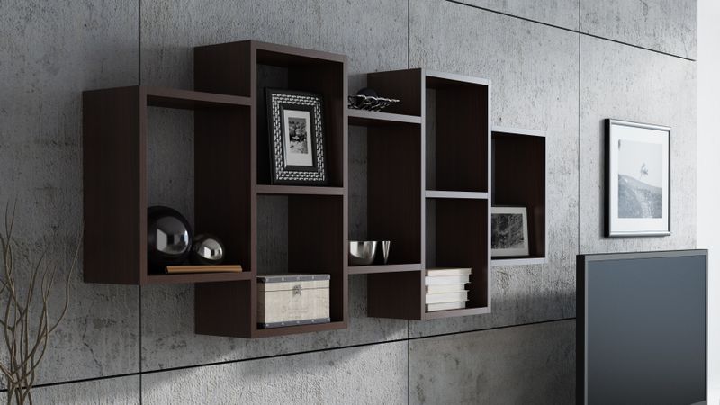 REGAŁ WISZĄCY POLO BIS WENGE zdjęcie 1