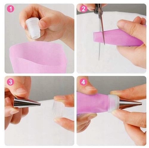 Tylki Cukiernicze 2x RĘKAW CUKIERNICZY DEKORATOR TORTÓW Skrobka Tortu 24 el na Arena.pl