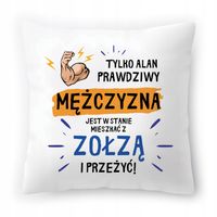 Poduszka Dla Alana Na Urodziny Ze Zdjęciem Na Prezent Biała 40X40 Cm