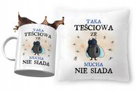 Zestaw Dla Teściowej Poduszka + Kubek Prezent Z Nadrukiem Ze Zdjęciem