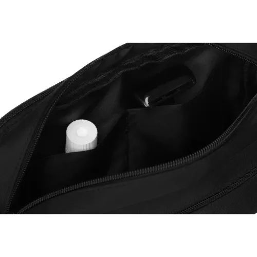 kosmetyczka podróżna z poliestru w czarnym kolorze z wygodnym uchwytem na Arena.pl