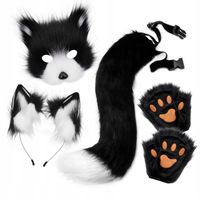 Strój przebranie kot dla dziewczynki kostium karnawałowe halloween zestaw