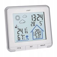 Stacja pogody zegar czujnik temperatur wilgotności