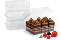 50x Pudełka cukiernicze 1,75 L pojemniki plastikowe na Ciasto Tort