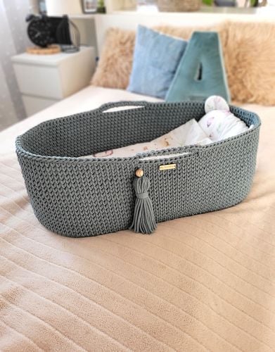 Kosz Mojżesza BOHO Handmade ze stojakiem - laurel na Arena.pl