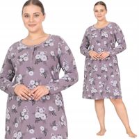 KOSZULA NOCNA MORELLA PLUS SIZE DŁUGI RĘKAW 100% BAWEŁNA