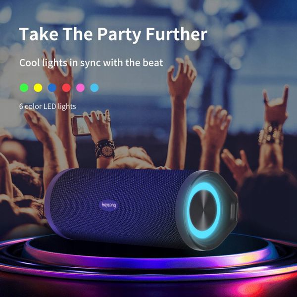Głośnik stereo HEYSONG REVERB Bluetooth IPX7 360° zdjęcie 3