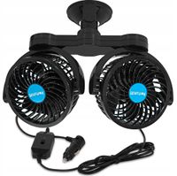 WIATRAK WENTYLATOR TURBO X2 SAMOCHODOWY PODWÓJNY 12V MOCNY PRZYSSAWKA