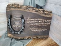 Deska z podkową podziękowanie dla senatora posła
