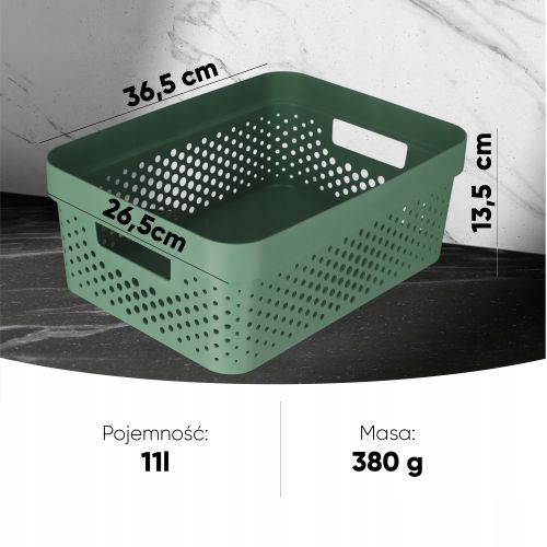 Curver Pojemnik Pudełko Ażurowe Eko 11 L Zielony na Arena.pl