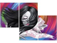 OBRAZ STEREO WOMAN TWARZ ABSTRAKCJA MULTIKOLOR