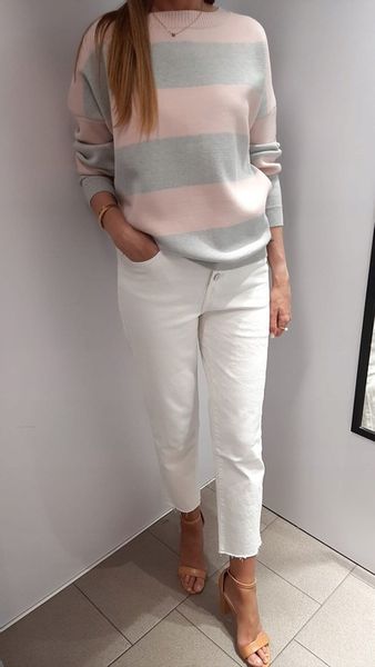 COCOMORE Sweter Pasy Szary + Różowy NEW zdjęcie 7