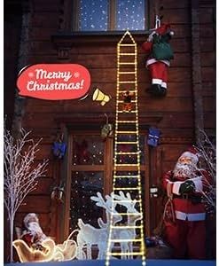 ŁAŃCUCH ŚWIETLNY LED ŚW MIKOŁAJ NA DRABINIE 3 METRY DEKORACJA ŚWIĄTECZNA na Arena.pl