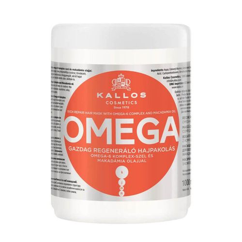 Kallos Omega, Regenrująca maska do włosów z olejem Makadamia, 1000ml na Arena.pl