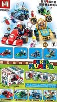 Mega zestaw klocków Super Plumber Mario Kart: 4 pojazdy wyścigowe