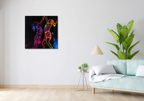 Obraz 70x70cm Mecz W Kosza na Arena.pl