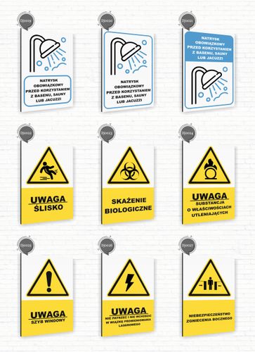 Tabliczka znak informacyjny 20x15 Biała SKAŻENIE BIOLOGICZNE Aluminiowa na Arena.pl
