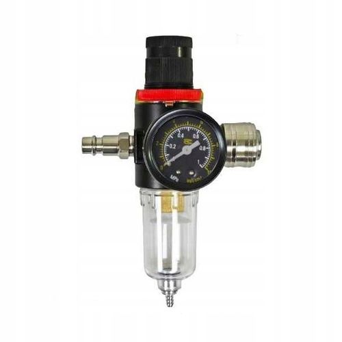 REDUKTOR CIŚNIENIA FILTR POWIETRZA ODWADNIACZ 1/4 KOMPRESORA MANOMETR 10BAR na Arena.pl