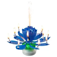 Świeczka Grająco-Tańcząca Niebieska