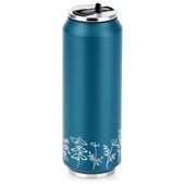 Kubek Termiczny Puszka Termos Bidon na Napoje Ciepłe Zimne Niebieski 0,7L