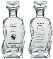 KARAFKA PREZENT na ślub ślubny Para Młoda grawer