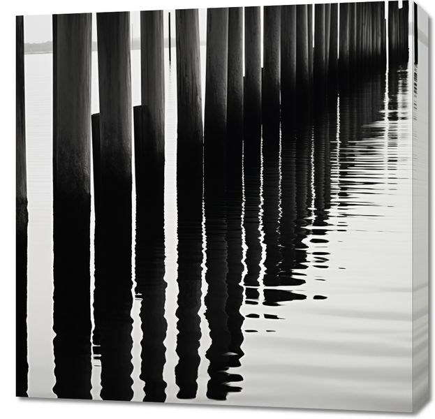 Obraz 70x70cm Rytm Wody i Drewna zdjęcie 1