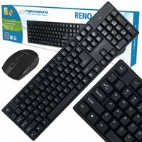 Zestaw bezprzewodowy ESPERANZA 2.4GHz USB: Klawiatura i myszka optyczna