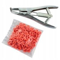 Zestaw do kastracji elastrator szczypce +100 gumek