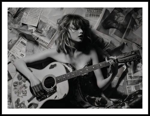 Plakat 80x60cm Młoda Gitarzystka na Arena.pl